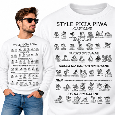 BLUZA ŚMIESZNA STYLE PICIA PIWA